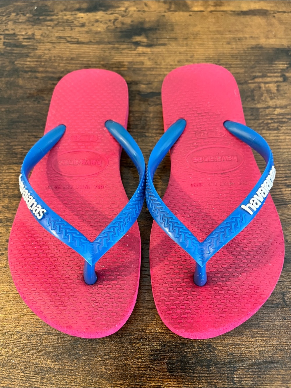 Kids flip-flops (sandals) - Pink Blue Havaianas Brazil